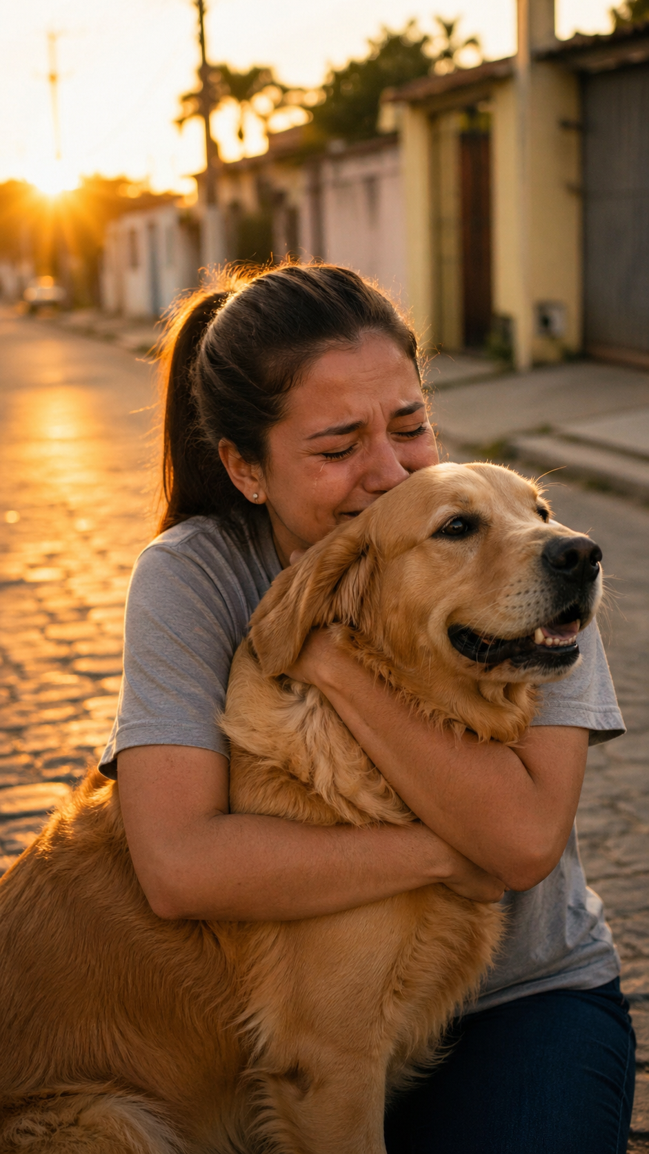 Tutora reencontrando Tobias ao pôr do sol